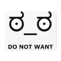 Do Not Want Disapproval Post Cards