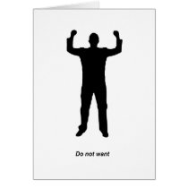 Do Not Want Silhouette Greeting Cards
