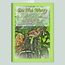 Do Not Worry with Sparrow Greeting Card cards
