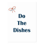 Do The Dishes Reminders Business Card Template