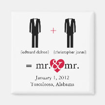 Do the Math Gay Save the Date Magnet