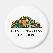 Do Vegetarians Eat Figs? (Pile Of Vegetables) Fridge Magnet