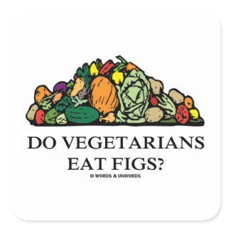 Do Vegetarians Eat Figs? (Pile Of Vegetables) sticker