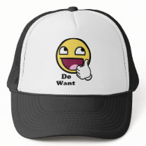 Do Want Awesome Face Smiley Trucker Hat