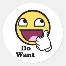 Do Want Awesome Face Smiley Stickers