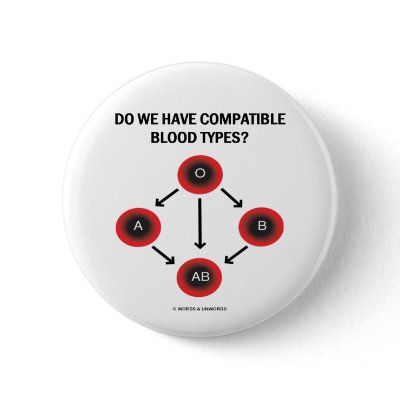 Remind yourself and others of the compatible blood types with a dose of medical attitude fun!