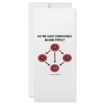 Do We Have Compatible Blood Types? (Medicine) Custom Rack Card