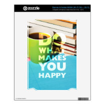 Do What Makes You Happy, Coffee, books, and paper NOOK Decal