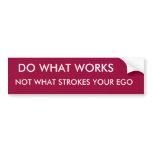 DO WHAT WORKS BUMPER STICKER