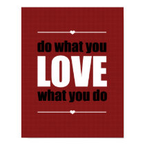 Do What You LOVE What You Do Poster - Red posters