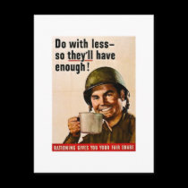 Do With Less - Vintage WWII Rationing postcards