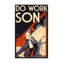 do work son posters