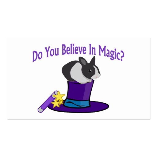 Do You Believe in Magic Business Card (back side)