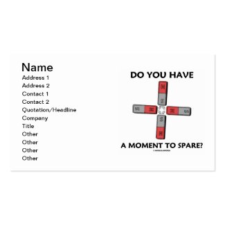 Do You Have A Moment To Spare? (Physics) Business Cards