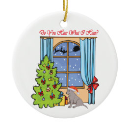 Do You Hear Black Lab Christmas Tree Ornament