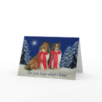 Do You Hear? Sheltie Christmas Card