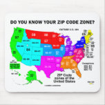 Do You Know Your Zip Code Zone? (US Map) mousepads