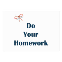 Do Your Homework Reminders Business Card