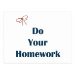 Do Your Homework Reminders Postcards