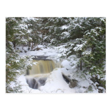Doanes Falls Winter Snow Post Card