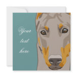 Dob erman Head, Fawn Personalized Invitations