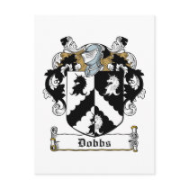 Dobbs Family Crest postcards by coatsofarms Dobbs Family Crest postcards