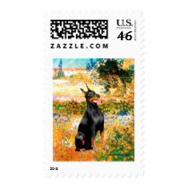 Doberman 1 - Garden (VG) postage by masterpiecedogs Doberman 1 - Garden (VG) postage