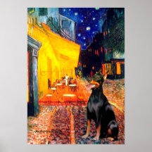 Doberman 1 - Terrace Cafe Print