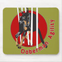 Doberman Agility Weaves mousepads by DDGraphix Doberman Agility Weaves mousepads