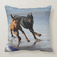 Doberman and Rhodesian Ridgeback - Frisbee Pillow