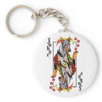 Doberman Black Joker Key Chain