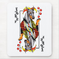 Doberman Black Joker mousepads by DanesRUs Doberman Black Joker mousepads