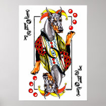 Doberman Black Joker posters
