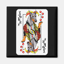 Doberman Black Joker magnets