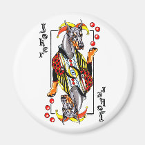 Doberman Black Joker magnets