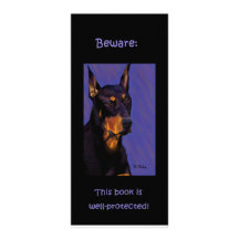 Doberman bookmark rack card