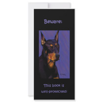 Doberman bookmark rack card