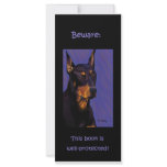 Doberman bookmark rack cards