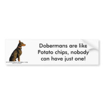 doberman bumper sticker bumper stickers