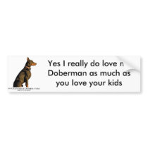 doberman bumper sticker bumper stickers