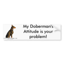 doberman bumper sticker bumper stickers