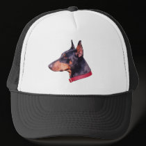 Doberman Face Dog Photo Hat