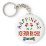 Doberman Happiness Key Chains