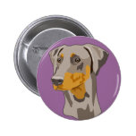 Doberman Head, Fawn, Uncropped Button