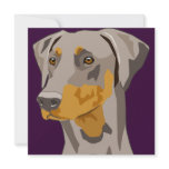 Doberman Head, Fawn, Uncropped Personalized Invitations