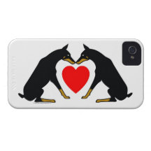 Doberman Heart Case-Mate iPhone 4 Case