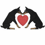 Doberman Heart Embroidered Sweat Shirt embroidered shirts