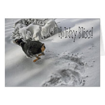Doberman Holiday Bliss Greeting Card