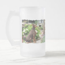 Doberman - In the Church Garden Mugs