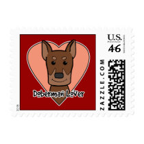 Doberman Lover postage by dogcartoons Doberman Lover postage